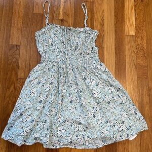 Floral Blue Mini Dress